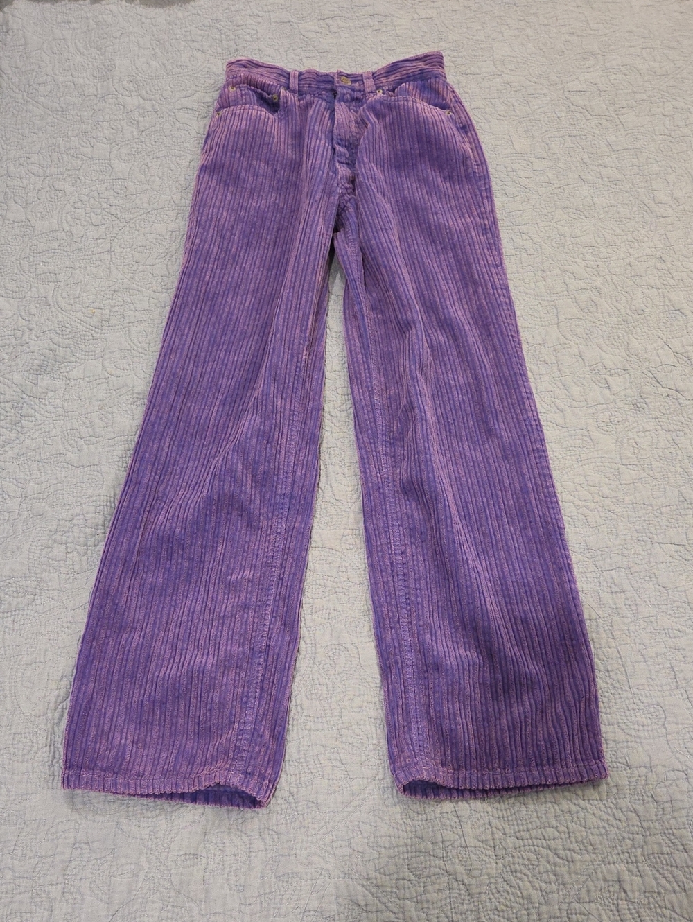 BDG Urban Outfitters High Rise Baggy Corduroy Pants Purple Wide Leg Size 24!